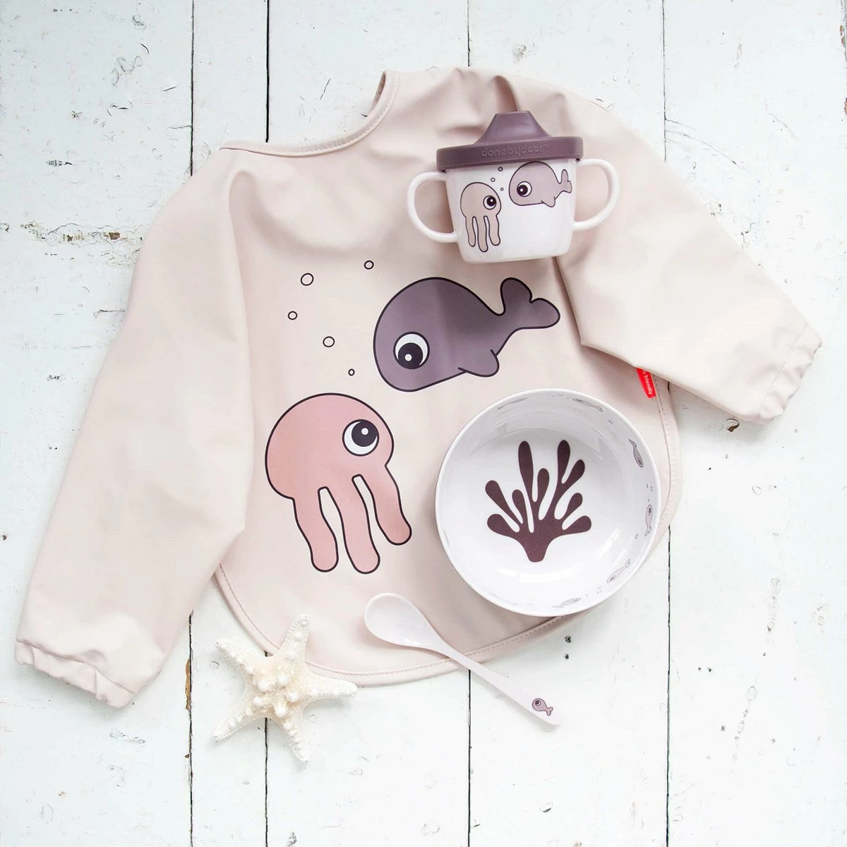 Done By Deer Feeding Long Sleeve Bib 6-18 M Sea Friends 8 Done By Deer Feeding Long Sleeve Bib 6-18 M Sea Friends