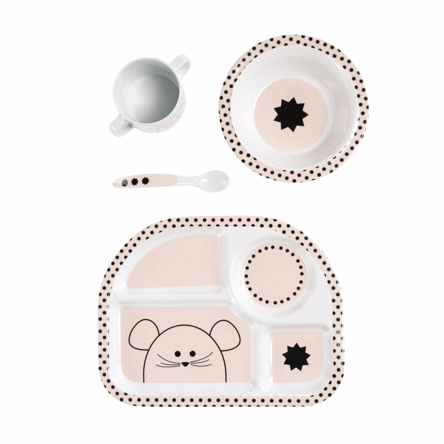 Lässig Mealtime Essentials Dinner Set Melamine / Silicone Lassig 6 Lässig Mealtime Essentials Dinner Set Melamine / Silicone Lassig