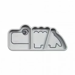 Done By Deer Stick & Stay Silicone Snack Plate Croco