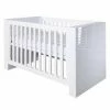 Kidsmill Somero White Glossy Cot 120 X 60 Baby Furniture