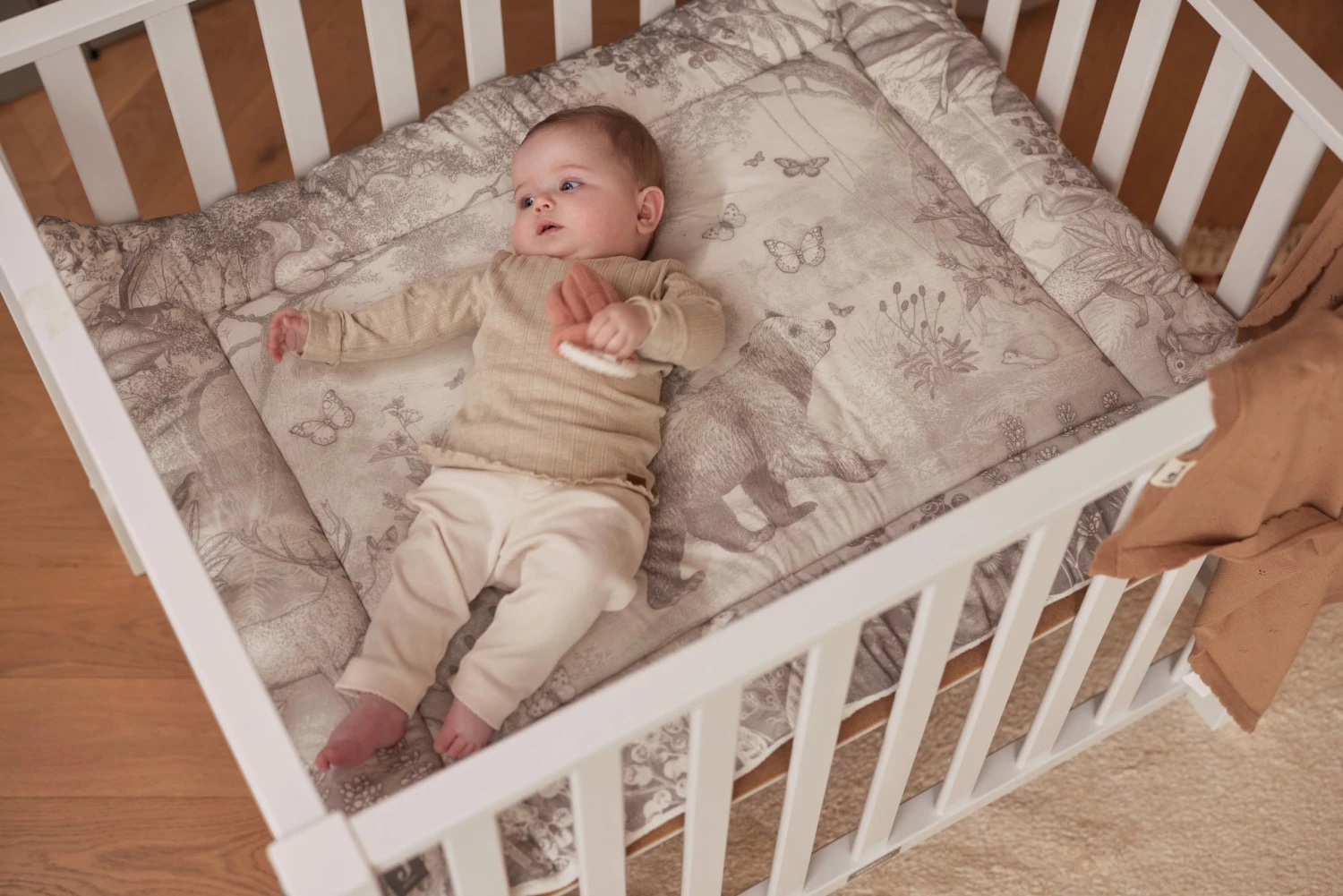 Jollein Playpen Mat 75x95cm - Forest Animals Linen 7 Jollein Playpen Mat 75x95cm - Forest Animals Linen