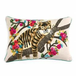 Only Natural Cushion Sleeping Tiger Linen