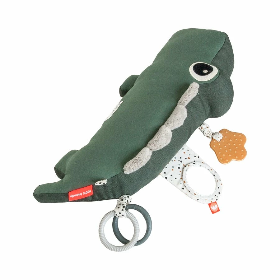 Done By Deer Linen Tummy Time Activity Toy Croco 5 Done By Deer Linen Tummy Time Activity Toy Croco