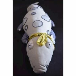 Only Natural Cushion Crocodile Khaki Linen