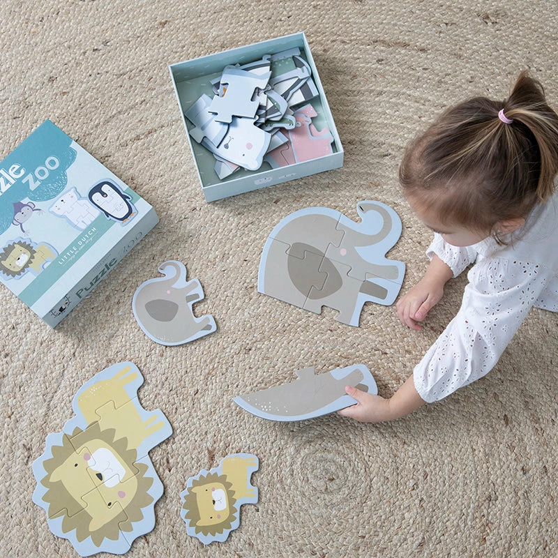 Little Dutch Toys LD Animal Zoo Puzzle - 6 Pcs 12 Little Dutch Toys LD Animal Zoo Puzzle - 6 Pcs