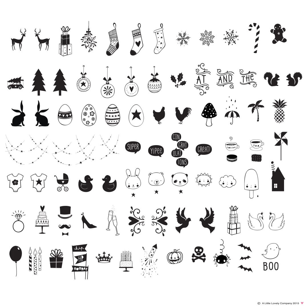 A Little Lovely Company Light Box Letter Pack & Symbols Décor 3 A Little Lovely Company Light Box Letter Pack & Symbols Décor