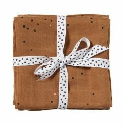 Done By Deer Linen Swaddle 2-Pack Dreamy Dots