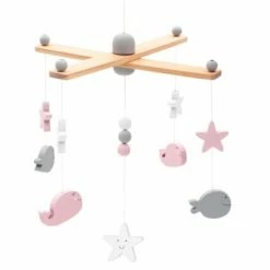 Jollein Mobile Sea Animals Pink Décor