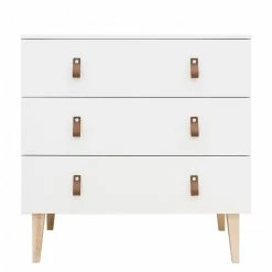 Bopita Indy 3 Drawer Dresser White/ Natural Baby Furniture