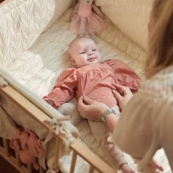 Jollein Cot Bumper Spring Knit 35 X 180 Cm Linen