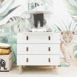 Bopita Indy 3 Drawer Dresser White/ Natural Baby Furniture 15 Bopita Indy 3 Drawer Dresser White/ Natural Baby Furniture