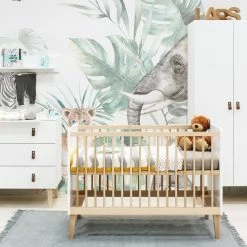 Bopita Indy Cot 120x 60 White/ Natural Baby Furniture