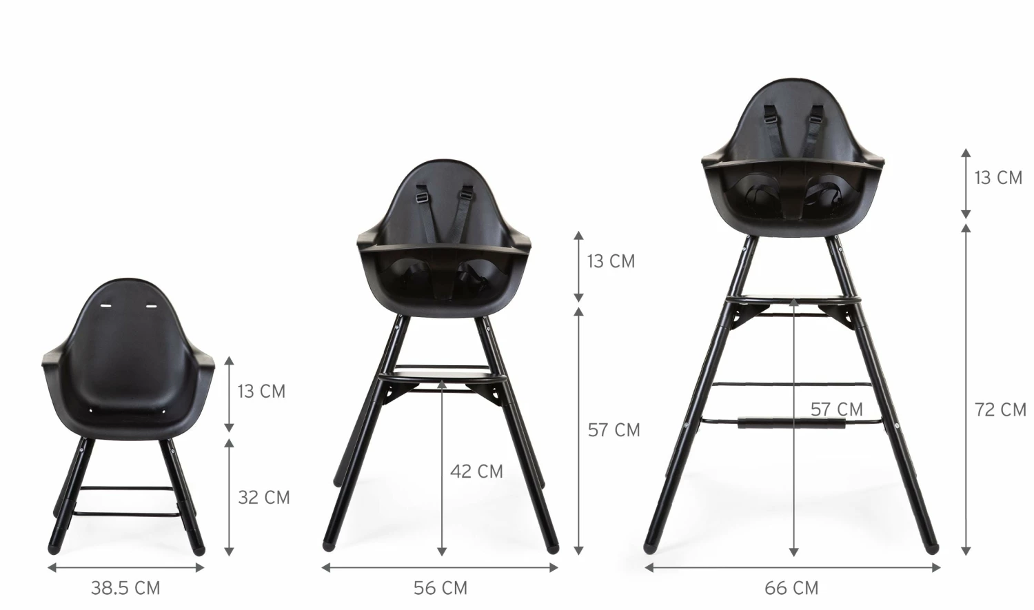 Childhome Evolu Highchair Complete Black 7 Childhome Evolu Highchair Complete Black