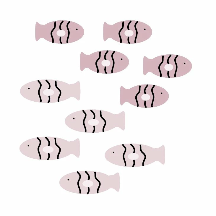 LM Baby Art Wall Stickers Fish Décor 3 LM Baby Art Wall Stickers Fish Décor