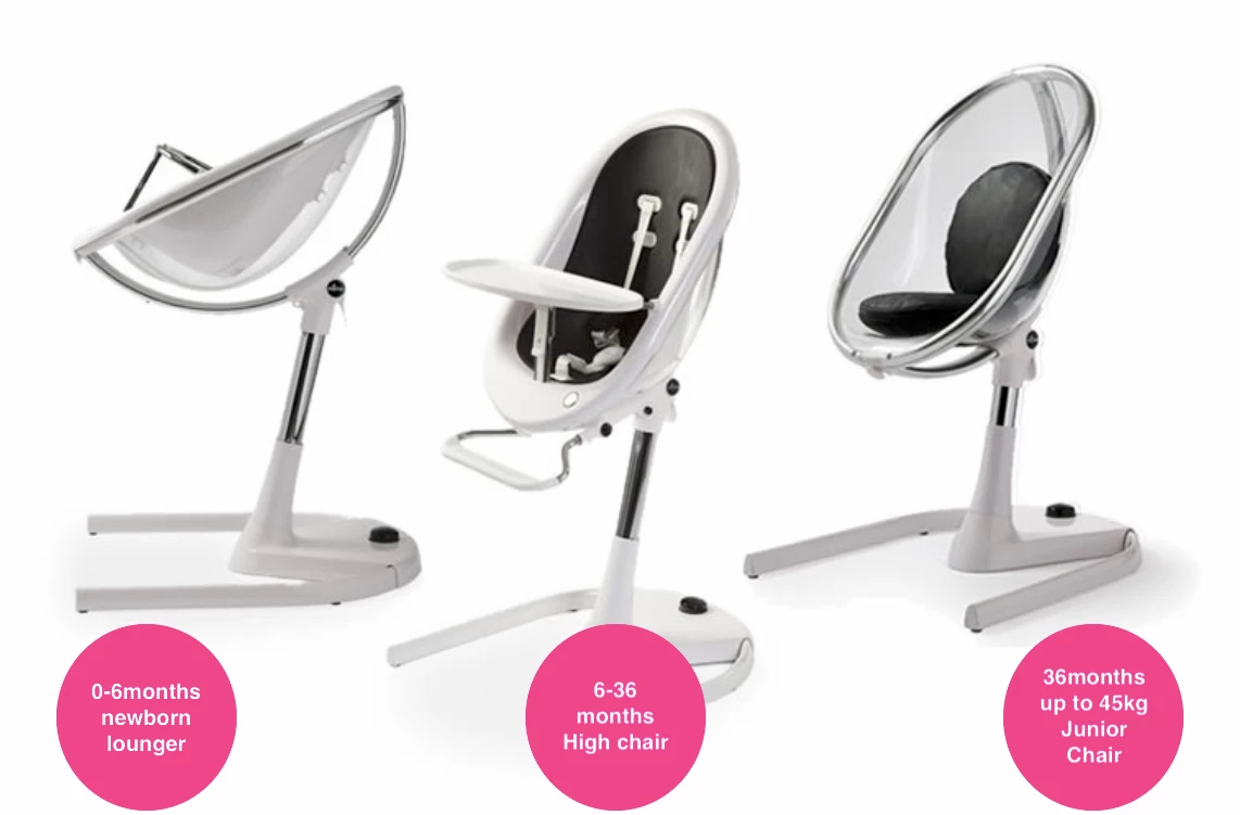 Mima Moon High Chair White Highchairs 11 Mima Moon High Chair White Highchairs