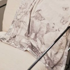 Jollein Jersey Blanket 100x150cm Forest Animals Linen