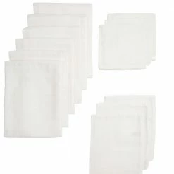 Meyco Organic Hydrophilic Starter Set 12- Pack Bibs & Burp Cloths