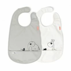 Done By Deer Bib Velcro 2 Pack Deer Friends Feeding