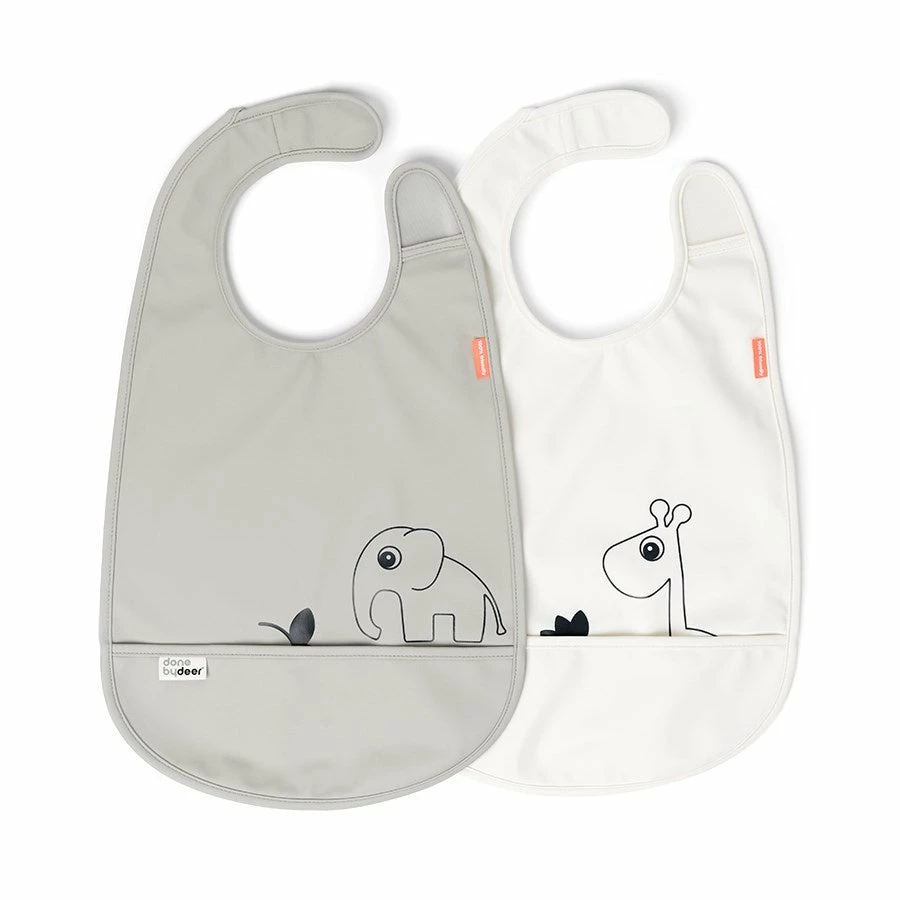 Done By Deer Bib Velcro 2 Pack Deer Friends Feeding 3 Done By Deer Bib Velcro 2 Pack Deer Friends Feeding