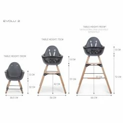 Childhome Evolu Naturel / Anthra High Chair Baby Furniture