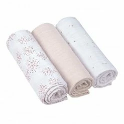 Lässig Linen Swaddle & Burp Blankets 3 Pack