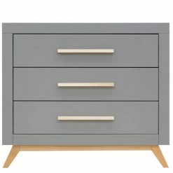 Bopita Baby Furniture Fenna 3 Drawer Dresser Grey/ Natural