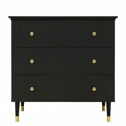 Bopita Cloë Matt Black Dresser 3 Drawers Baby Furniture