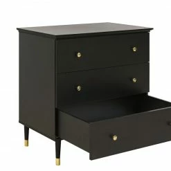 Bopita Cloë Matt Black Dresser 3 Drawers Baby Furniture