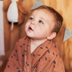 Done By Deer Linen Swaddle 2-Pack Dreamy Dots