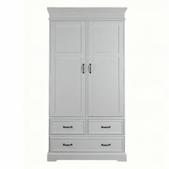 Kidsmill Baby Furniture Savona White/Grey Wardrobe 2 Doors