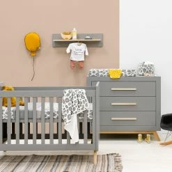 Bopita Fenna Cot 60 X 120 Grey/ Natural Baby Furniture