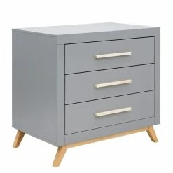 Bopita Baby Furniture Fenna 3 Drawer Dresser Grey/ Natural