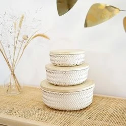 Handed By Wonder Basket Plus Bamboo Lid Small