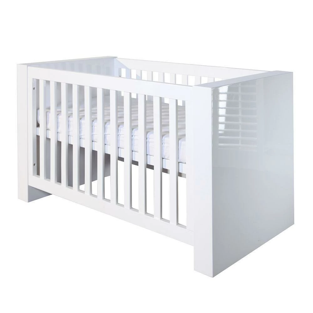 Kidsmill Baby Furniture Somero White Glossy Cot Bed 140 X 70 3 Kidsmill Baby Furniture Somero White Glossy Cot Bed 140 X 70