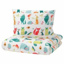 Ikea Duvet Set Lattjo Animals Linen