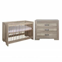 Kidsmill Baby Furniture Lodge Grey Oak Cot 60x120