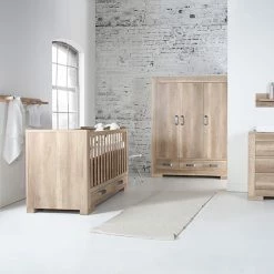 Kidsmill Baby Furniture Lodge Grey Oak Cot 60x120