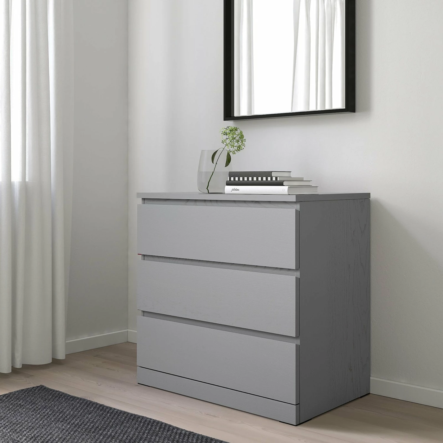 Ikea Malm Dresser 3 Drawers Grey 4 Ikea Malm Dresser 3 Drawers Grey