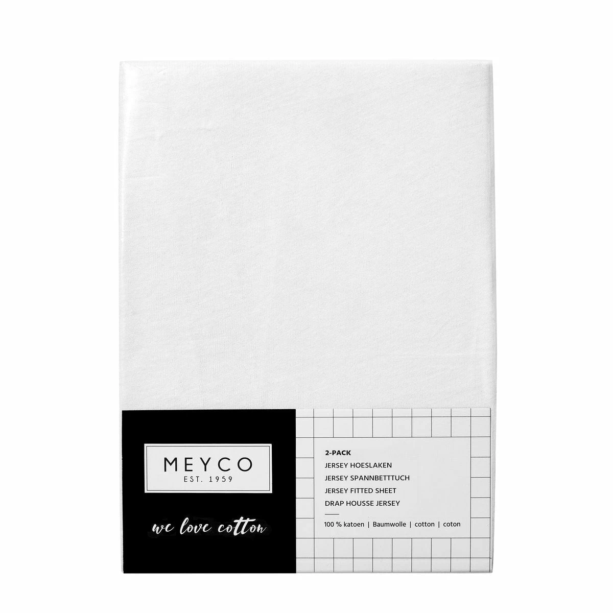 Meyco White Fitted Sheet Jersey 2 Pack 140x70 4 Meyco White Fitted Sheet Jersey 2 Pack 140x70