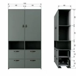 De Eekhoorn Stage Cabinet Pine Soap Baby Furniture