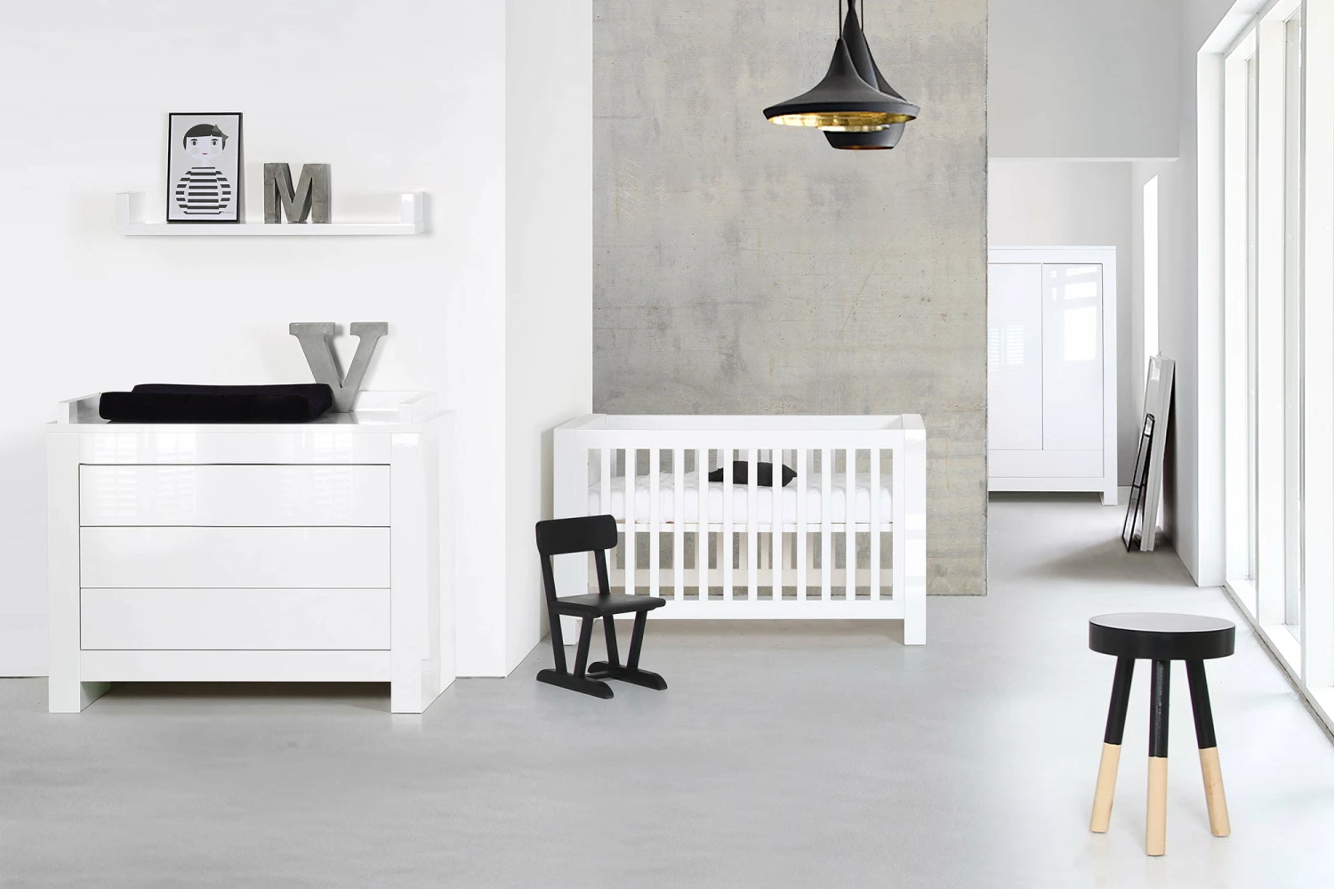 Kidsmill Baby Furniture Somero White Glossy Cot Bed 140 X 70 4 Kidsmill Baby Furniture Somero White Glossy Cot Bed 140 X 70