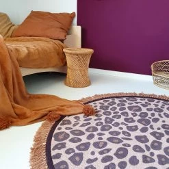 Tapis Petit Rug Leopard Round 120 X120 Cm Décor